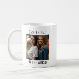 Caneca De Café Melhor Amigo da Foto Personalizada Mundial