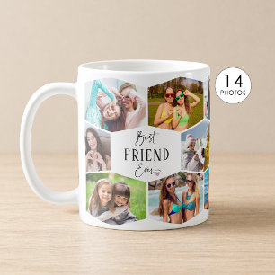 Caneca De Café Melhor Amigo de Todos os Tempos 14 Colagem de Foto