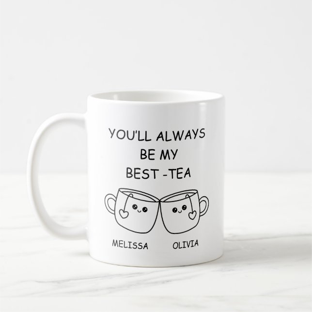 Caneca De Café Melhor Amigo engraçado, Presente Personalizado par (Esquerda)