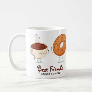 Caneca De Café Melhor Amigos da BFF para Rosquinha de Café Perso