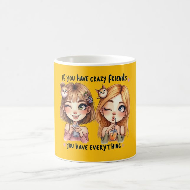 Caneca De Café Melhor Amigos Louco Mug (Centro)