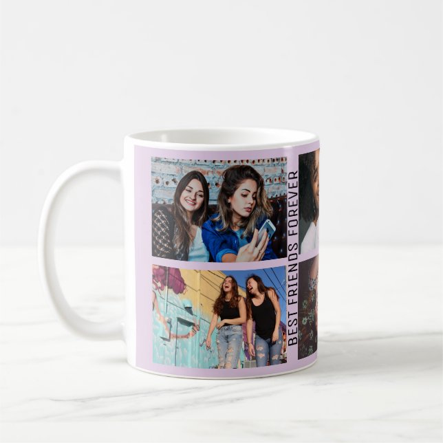Caneca De Café Melhor Amigos para a Colagem Personalizada de Foto (Esquerda)