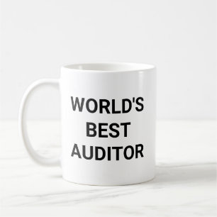 Caneca De Café Melhor Auditor do Mundo Presente Engraçado para Co