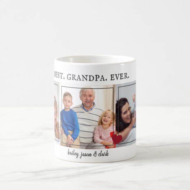 Caneca De Café Melhor Avô De Aniversário Do Pai Foto Personalizad (Centro)