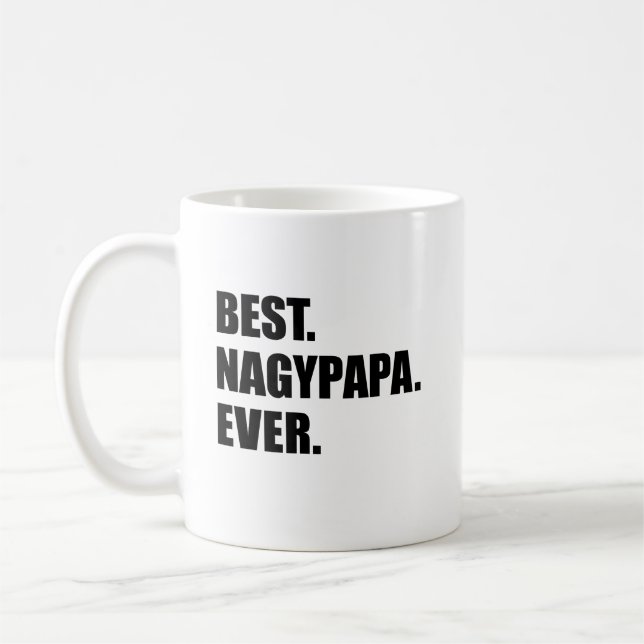 Caneca De Café Melhor Avô de Nagypapa Nunca Húngaro (Esquerda)