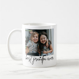 Caneca De Café Melhor Avô de Todos Moderno 2-Fotos Manuscrito