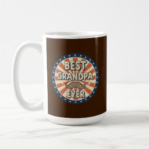 Caneca De Café Melhor avô de todos o emblema retro