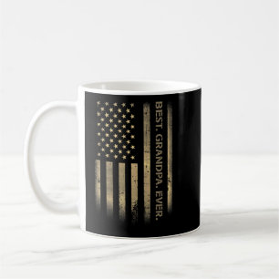 Caneca De Café Melhor Avô De Todos Os Eua Americanos Grunge Flag