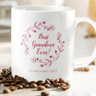 Caneca De Café Melhor Avó de Todos os Tempos Coroa de Família Ano