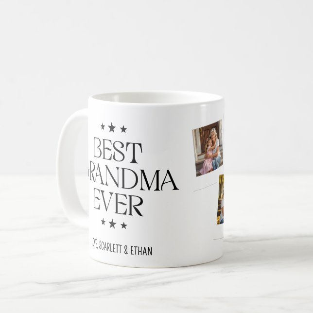Caneca De Café Melhor Avó de Todos os Tempos Estilo Moderno Insta (Frente Esquerda)