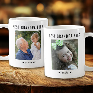 Caneca De Café Melhor Avô de Todos os Tempos Moderno 2 Foto Perso
