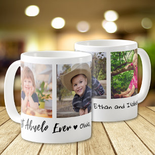 Caneca De Café Melhor Avô de Todos os Tempos Netos 3 Colagem de F