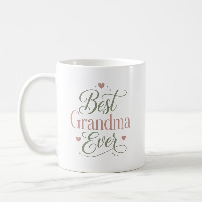 Caneca De Café Melhor Avó de Todos Presente Elegante (Esquerda)