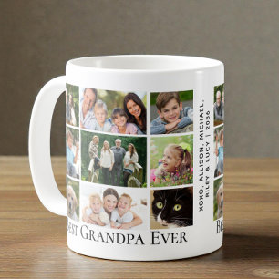 Caneca De Café Melhor Avô do Mundo Colagem de Fotos