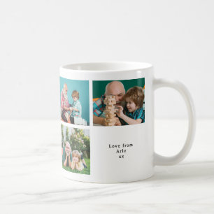 Caneca De Café Melhor Avô do Mundo Colagem de Fotos Personalizada