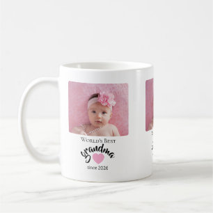 Caneca De Café Melhor Avó do Mundo Desde Ano Foto Fofa