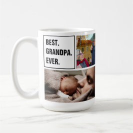 Caneca De Café Melhor Avô do Mundo Foto Colagem e Texto Personali