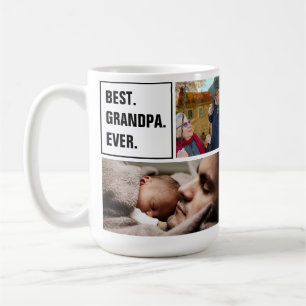 Caneca De Café Melhor Avô do Mundo Foto Colagem e Texto Personali