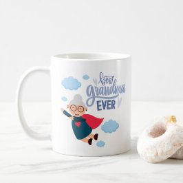 Caneca De Café "Melhor Avó do Mundo" Presente de Avó Super-Heroín