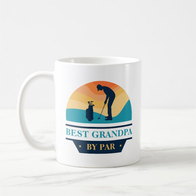 Caneca De Café Melhor Avô Do Par Avós Dia De Golfe (Esquerda)