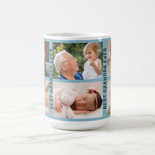 Caneca De Café Melhor Avô Ever 6 Foto - Colagem Personalizada Azu