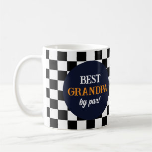 Caneca De Café Melhor Avô Negro e Laranja Branco Moderno