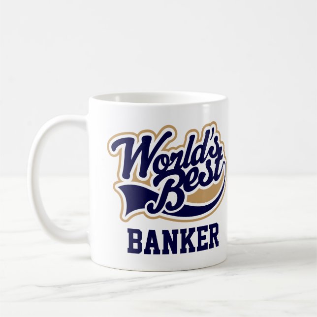 Caneca De Café Melhor Banqueiro do Mundo dos Presentes Bancários (Esquerda)