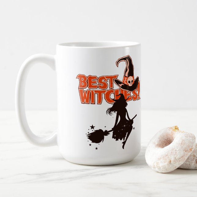 Caneca De Café Melhor Bruxa Halloween Gift Mug (Com Donut)