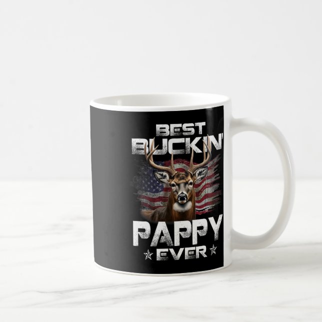 Caneca De Café Melhor Buckin' Pappy Ever A Bandeira Dos Eua Caça  (Direita)