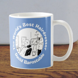 Caneca De Café Melhor cabeleireiro do mundo para personalizar