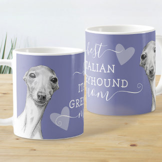 Caneca De Café Melhor Cachorro de Greyhound Italiano Mãe Engraçad