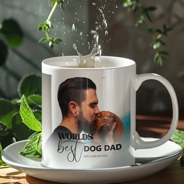 Caneca De Café Melhor Cachorro do Mundo Papai (Criador carregado)