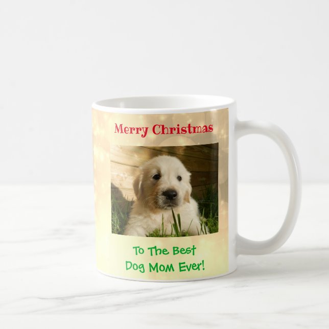 Caneca De Café Melhor Cachorro Mãe Alguma Vez Pet Foto (Direita)