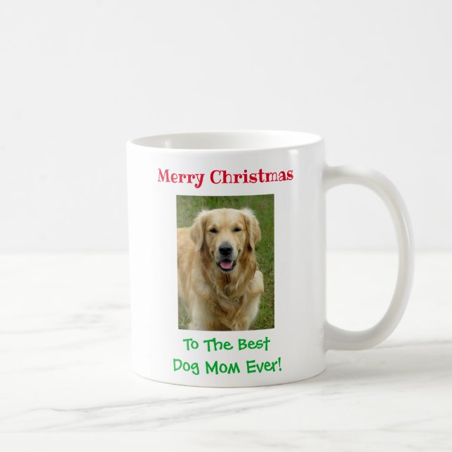 Caneca De Café Melhor Cachorro Mãe Alguma Vez Pet Foto (Direita)