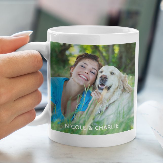 Caneca De Café Melhor Cachorro Mãe Personalizada Pet 2 Foto (Criador carregado)