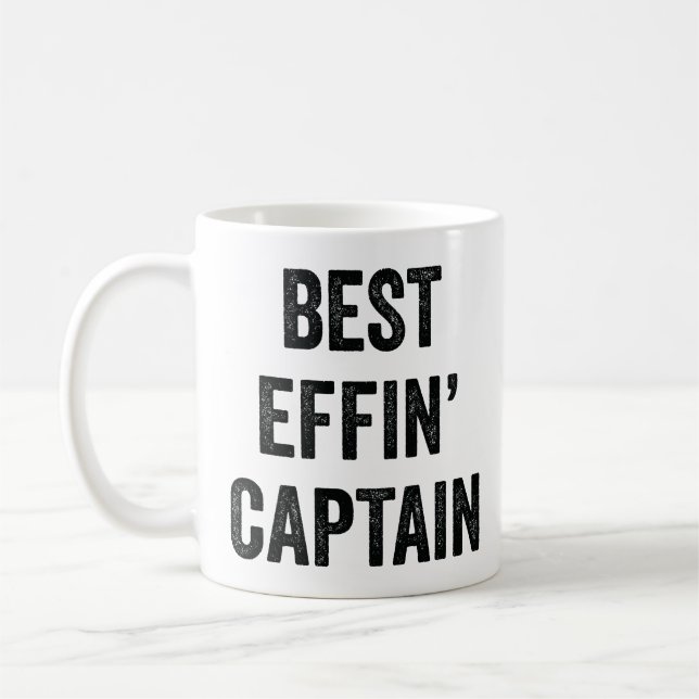 Caneca De Café Melhor Capitão Effin (Esquerda)