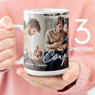 Caneca De Café Melhor Casal de Colagem de Fotografias do Casal 3