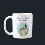 Caneca De Café Melhor Cat Mãe Personalizada Engraçado Fotos de 2<br><div class="desc">Melhor Cat do mundo Mãe Personalizada Engraçada 2 Fotos de Pet Coffee Mug</div>