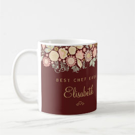 Caneca De Café Melhor chef de todos os tempos nome personalizado 