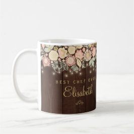 Caneca De Café Melhor chef de todos os tempos nome personalizado 