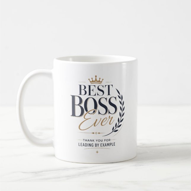 Caneca De Café Melhor Chefe de Todos os Tempos Obrigado (Esquerda)