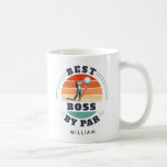 Caneca De Café Melhor Chefe Do Empregador Par Personalizado De Go<br><div class="desc">Melhor Chefe por design de Par que você pode personalizar para o receptor deste design de tema de golfe fofo. Presente perfeito para o Dia do Chefe ou qualquer ocasião especial. O texto "BOSS" pode ser personalizado com qualquer macaco clicando no botão "Personalizar" acima.</div>