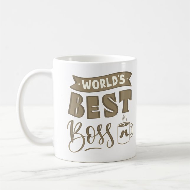 Caneca De Café melhor chefe do mundo (Esquerda)