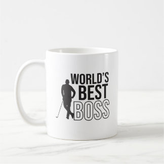 Caneca De Café Melhor chefe do mundo com jogador de golfe