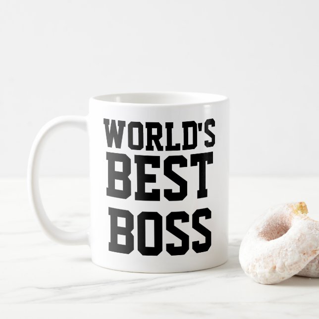 Caneca De Café Melhor chefe dos mundos engraçados (Com Donut)