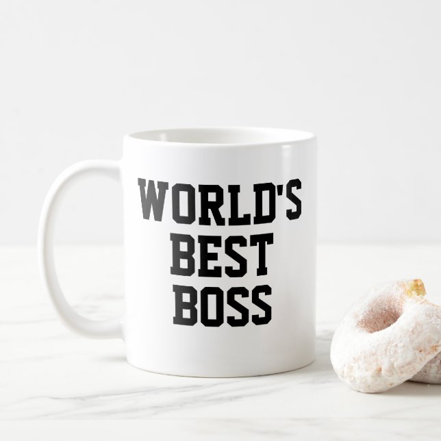 Caneca De Café Melhor chefe dos mundos engraçados (Com Donut)