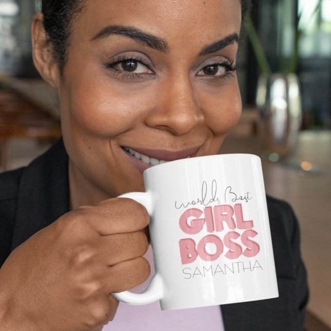 Caneca De Café Melhor Chefe Mulher do Mundo (Criador carregado)