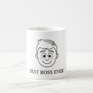 Caneca De Café Melhor chefe personalizável já