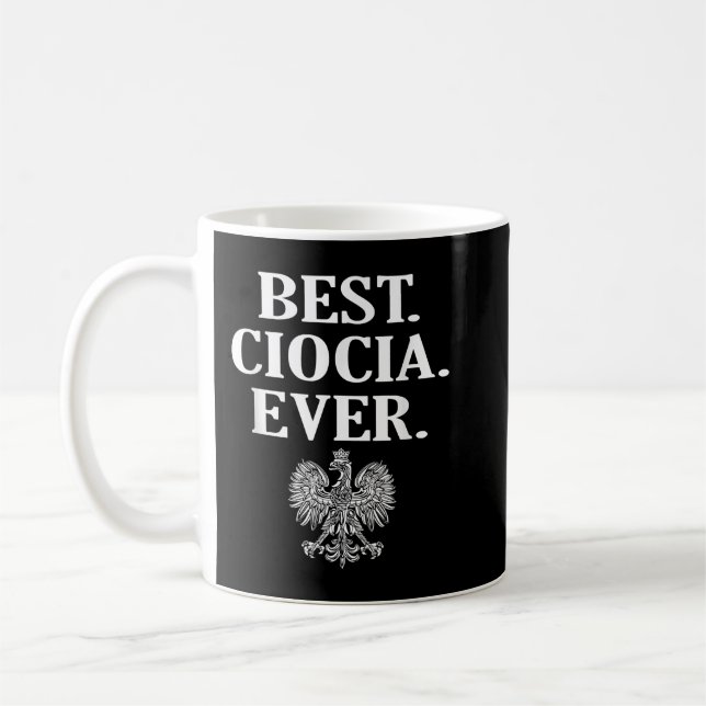 Caneca De Café Melhor Ciocia Nunca Tia Polonesa (Esquerda)