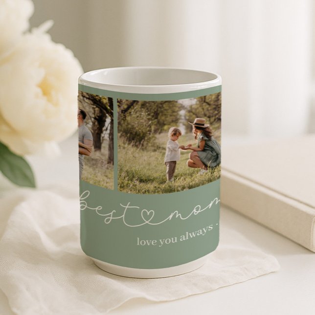 Caneca De Café Melhor Colagem de Fotos da Mamãe (Criador carregado)